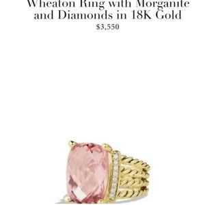 David Yurman Morganite diamond and yellow gold 18k